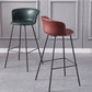 Restaurant Low Back Bar Stool Modern Leather Footrest Counter Height Stool Clearhalo 'Bar Furniture' 'Bar Stools' 'bar_stools' 'furn' 'furn_bar_stools' 'furniture_bar_stools' 'Kitchen & Dining Furniture' 'kitchen&dining_furn' 'kitchen' 'kitchen_furn' Furniture' 4344722
