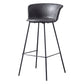 Restaurant Low Back Bar Stool Modern Leather Footrest Counter Height Stool Grey 1 Piece Clearhalo 'Bar Furniture' 'Bar Stools' 'bar_stools' 'furn' 'furn_bar_stools' 'furniture_bar_stools' 'Kitchen & Dining Furniture' 'kitchen&dining_furn' 'kitchen' 'kitchen_furn' Furniture' 4344723