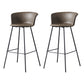 Restaurant Low Back Bar Stool Modern Leather Footrest Counter Height Stool Coffee 2 Piece Set Clearhalo 'Bar Furniture' 'Bar Stools' 'bar_stools' 'furn' 'furn_bar_stools' 'furniture_bar_stools' 'Kitchen & Dining Furniture' 'kitchen&dining_furn' 'kitchen' 'kitchen_furn' Furniture' 4344736