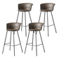 Restaurant Low Back Bar Stool Modern Leather Footrest Counter Height Stool Coffee 4 Piece Set Clearhalo 'Bar Furniture' 'Bar Stools' 'bar_stools' 'furn' 'furn_bar_stools' 'furniture_bar_stools' 'Kitchen & Dining Furniture' 'kitchen&dining_furn' 'kitchen' 'kitchen_furn' Furniture' 4344742