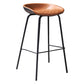 Vintage-Style Metal Low Back and Strap Pedal Bar Stool 30- inch Bar Stool Gray Orange 1 Piece Clearhalo 'Bar Furniture' 'Bar Stools' 'bar_stools' 'furn' 'furn_bar_stools' 'furniture_bar_stools' 'Kitchen & Dining Furniture' 'kitchen&dining_furn' 'kitchen' 'kitchen_furn' Furniture' 4344748
