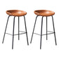 Vintage-Style Metal Low Back and Strap Pedal Bar Stool 30- inch Bar Stool Brown 2 Piece Set Clearhalo 'Bar Furniture' 'Bar Stools' 'bar_stools' 'furn' 'furn_bar_stools' 'furniture_bar_stools' 'Kitchen & Dining Furniture' 'kitchen&dining_furn' 'kitchen' 'kitchen_furn' Furniture' 4344758