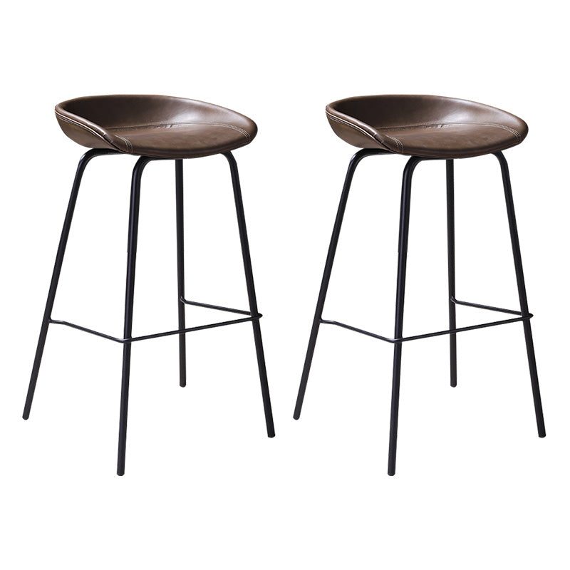 Vintage-Style Metal Low Back and Strap Pedal Bar Stool 30- inch Bar Stool Khaki 2 Piece Set Clearhalo 'Bar Furniture' 'Bar Stools' 'bar_stools' 'furn' 'furn_bar_stools' 'furniture_bar_stools' 'Kitchen & Dining Furniture' 'kitchen&dining_furn' 'kitchen' 'kitchen_furn' Furniture' 4344761