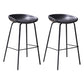 Vintage-Style Metal Low Back and Strap Pedal Bar Stool 30- inch Bar Stool Gray 2 Piece Set Clearhalo 'Bar Furniture' 'Bar Stools' 'bar_stools' 'furn' 'furn_bar_stools' 'furniture_bar_stools' 'Kitchen & Dining Furniture' 'kitchen&dining_furn' 'kitchen' 'kitchen_furn' Furniture' 4344763