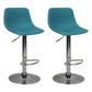Contemporary Metal Bar Stool Backrest Indoor Counter Stool with Leather Seat Blue Silver 2 Piece Set Clearhalo 'Bar Furniture' 'Bar Stools' 'bar_stools' 'furn' 'furn_bar_stools' 'furniture_bar_stools' 'Kitchen & Dining Furniture' 'kitchen&dining_furn' 'kitchen' 'kitchen_furn' Furniture' 4344801