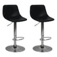 Contemporary Metal Bar Stool Backrest Indoor Counter Stool with Leather Seat Black Silver 2 Piece Set Clearhalo 'Bar Furniture' 'Bar Stools' 'bar_stools' 'furn' 'furn_bar_stools' 'furniture_bar_stools' 'Kitchen & Dining Furniture' 'kitchen&dining_furn' 'kitchen' 'kitchen_furn' Furniture' 4344803