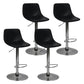 Contemporary Metal Bar Stool Backrest Indoor Counter Stool with Leather Seat Black Silver 4 Piece Set Clearhalo 'Bar Furniture' 'Bar Stools' 'bar_stools' 'furn' 'furn_bar_stools' 'furniture_bar_stools' 'Kitchen & Dining Furniture' 'kitchen&dining_furn' 'kitchen' 'kitchen_furn' Furniture' 4344815