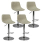 Contemporary Metal Bar Stool Backrest Indoor Counter Stool with Leather Seat Off-White Silver 4 Piece Set Clearhalo 'Bar Furniture' 'Bar Stools' 'bar_stools' 'furn' 'furn_bar_stools' 'furniture_bar_stools' 'Kitchen & Dining Furniture' 'kitchen&dining_furn' 'kitchen' 'kitchen_furn' Furniture' 4344817