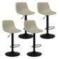 Contemporary Metal Bar Stool Backrest Indoor Counter Stool with Leather Seat Off-White Black 4 Piece Set Clearhalo 'Bar Furniture' 'Bar Stools' 'bar_stools' 'furn' 'furn_bar_stools' 'furniture_bar_stools' 'Kitchen & Dining Furniture' 'kitchen&dining_furn' 'kitchen' 'kitchen_furn' Furniture' 4344818