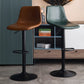 Adjustable Swivel Modern Bar Stool PU Upholstery Footrest Backrest Indoor Stool Clearhalo 'Bar Furniture' 'Bar Stools' 'bar_stools' 'furn' 'furn_bar_stools' 'furniture_bar_stools' 'Kitchen & Dining Furniture' 'kitchen&dining_furn' 'kitchen' 'kitchen_furn' Furniture' 4344829