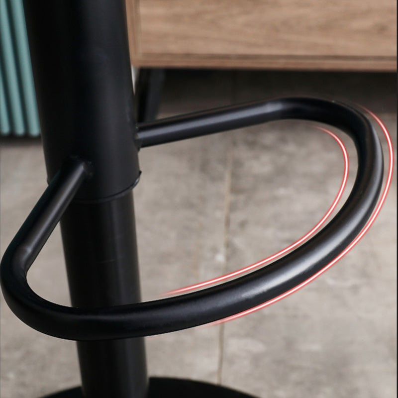 Adjustable Swivel Modern Bar Stool PU Upholstery Footrest Backrest Indoor Stool Clearhalo 'Bar Furniture' 'Bar Stools' 'bar_stools' 'furn' 'furn_bar_stools' 'furniture_bar_stools' 'Kitchen & Dining Furniture' 'kitchen&dining_furn' 'kitchen' 'kitchen_furn' Furniture' 4344838