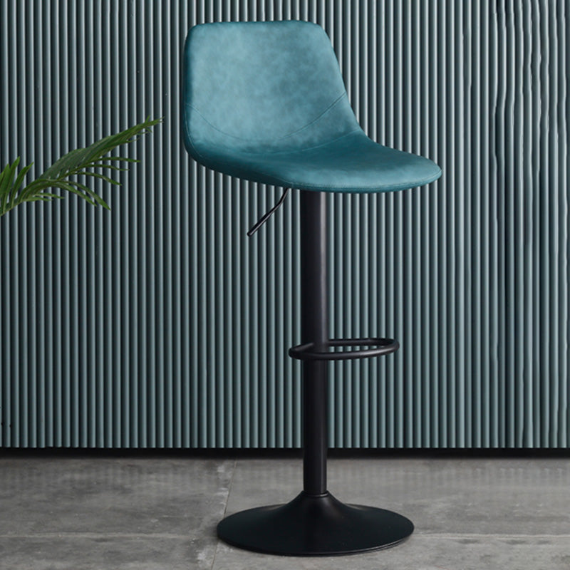 Adjustable Swivel Modern Bar Stool PU Upholstery Footrest Backrest Indoor Stool Clearhalo 'Bar Furniture' 'Bar Stools' 'bar_stools' 'furn' 'furn_bar_stools' 'furniture_bar_stools' 'Kitchen & Dining Furniture' 'kitchen&dining_furn' 'kitchen' 'kitchen_furn' Furniture' 4344843