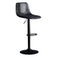 Adjustable Swivel Modern Bar Stool PU Upholstery Footrest Backrest Indoor Stool Gloss Black Clearhalo 'Bar Furniture' 'Bar Stools' 'bar_stools' 'furn' 'furn_bar_stools' 'furniture_bar_stools' 'Kitchen & Dining Furniture' 'kitchen&dining_furn' 'kitchen' 'kitchen_furn' Furniture' 4344844