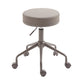 Adjustable Modern Counter Bar Stool Armless Leather Bar Stool with Swivel Gray Backless Clearhalo 'Bar Furniture' 'Bar Stools' 'bar_stools' 'furn' 'furn_bar_stools' 'furniture_bar_stools' 'Kitchen & Dining Furniture' 'kitchen&dining_furn' 'kitchen' 'kitchen_furn' Furniture' 4344851