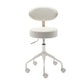 Adjustable Modern Counter Bar Stool Armless Leather Bar Stool with Swivel Beige With Back Clearhalo 'Bar Furniture' 'Bar Stools' 'bar_stools' 'furn' 'furn_bar_stools' 'furniture_bar_stools' 'Kitchen & Dining Furniture' 'kitchen&dining_furn' 'kitchen' 'kitchen_furn' Furniture' 4344857