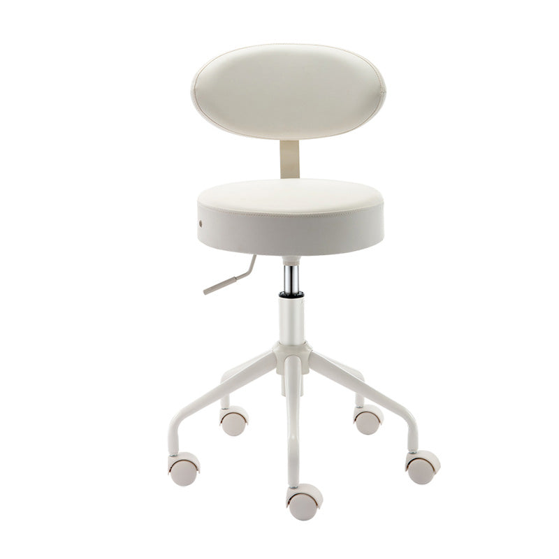 Adjustable Modern Counter Bar Stool Armless Leather Bar Stool with Swivel Beige With Back Clearhalo 'Bar Furniture' 'Bar Stools' 'bar_stools' 'furn' 'furn_bar_stools' 'furniture_bar_stools' 'Kitchen & Dining Furniture' 'kitchen&dining_furn' 'kitchen' 'kitchen_furn' Furniture' 4344857