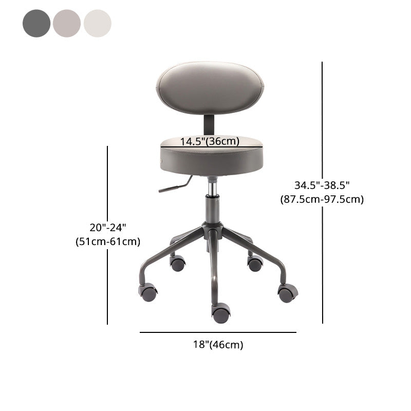 Adjustable Modern Counter Bar Stool Armless Leather Bar Stool with Swivel Clearhalo 'Bar Furniture' 'Bar Stools' 'bar_stools' 'furn' 'furn_bar_stools' 'furniture_bar_stools' 'Kitchen & Dining Furniture' 'kitchen&dining_furn' 'kitchen' 'kitchen_furn' Furniture' 4344861
