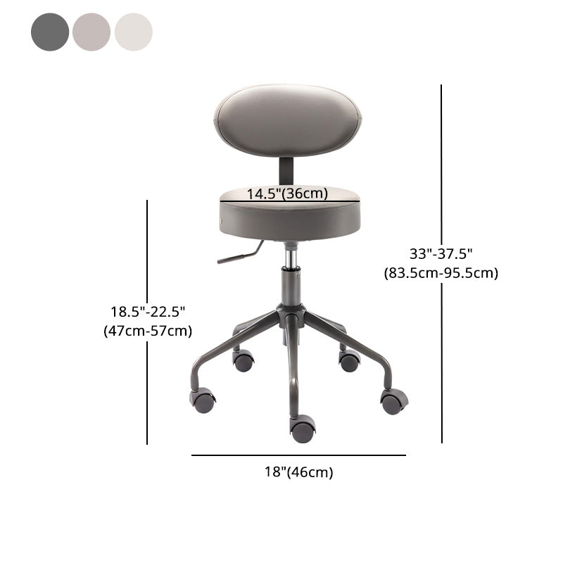Adjustable Modern Counter Bar Stool Armless Leather Bar Stool with Swivel Clearhalo 'Bar Furniture' 'Bar Stools' 'bar_stools' 'furn' 'furn_bar_stools' 'furniture_bar_stools' 'Kitchen & Dining Furniture' 'kitchen&dining_furn' 'kitchen' 'kitchen_furn' Furniture' 4344863