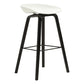 Modern Beech Bar Stool Backrest Bucket Counter Height Stool with Plastic Seat Black White 1 Piece Clearhalo 'Bar Furniture' 'Bar Stools' 'bar_stools' 'furn' 'furn_bar_stools' 'furniture_bar_stools' 'Kitchen & Dining Furniture' 'kitchen&dining_furn' 'kitchen' 'kitchen_furn' Furniture' 4344872