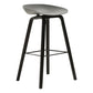 Modern Beech Bar Stool Backrest Bucket Counter Height Stool with Plastic Seat Black Gray 1 Piece Clearhalo 'Bar Furniture' 'Bar Stools' 'bar_stools' 'furn' 'furn_bar_stools' 'furniture_bar_stools' 'Kitchen & Dining Furniture' 'kitchen&dining_furn' 'kitchen' 'kitchen_furn' Furniture' 4344873
