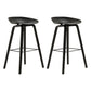 Modern Beech Bar Stool Backrest Bucket Counter Height Stool with Plastic Seat Black Black 2 Piece Set Clearhalo 'Bar Furniture' 'Bar Stools' 'bar_stools' 'furn' 'furn_bar_stools' 'furniture_bar_stools' 'Kitchen & Dining Furniture' 'kitchen&dining_furn' 'kitchen' 'kitchen_furn' Furniture' 4344886