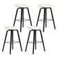 Modern Beech Bar Stool Backrest Bucket Counter Height Stool with Plastic Seat Black White 4 Piece Set Clearhalo 'Bar Furniture' 'Bar Stools' 'bar_stools' 'furn' 'furn_bar_stools' 'furniture_bar_stools' 'Kitchen & Dining Furniture' 'kitchen&dining_furn' 'kitchen' 'kitchen_furn' Furniture' 4344890