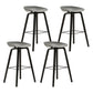 Modern Beech Bar Stool Backrest Bucket Counter Height Stool with Plastic Seat Black Gray 4 Piece Set Clearhalo 'Bar Furniture' 'Bar Stools' 'bar_stools' 'furn' 'furn_bar_stools' 'furniture_bar_stools' 'Kitchen & Dining Furniture' 'kitchen&dining_furn' 'kitchen' 'kitchen_furn' Furniture' 4344891