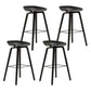Modern Beech Bar Stool Backrest Bucket Counter Height Stool with Plastic Seat Black Black 4 Piece Set Clearhalo 'Bar Furniture' 'Bar Stools' 'bar_stools' 'furn' 'furn_bar_stools' 'furniture_bar_stools' 'Kitchen & Dining Furniture' 'kitchen&dining_furn' 'kitchen' 'kitchen_furn' Furniture' 4344892