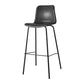 Low Back Footrest Counter Stool Bucket Modern Indoor Leather Bar Stool Dark Gray 1 Piece Bar Stool(30"H) Clearhalo 'Bar Furniture' 'Bar Stools' 'bar_stools' 'furn' 'furn_bar_stools' 'furniture_bar_stools' 'Kitchen & Dining Furniture' 'kitchen&dining_furn' 'kitchen' 'kitchen_furn' Furniture' 4344904