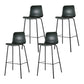 Low Back Footrest Counter Stool Bucket Modern Indoor Leather Bar Stool Blackish Green 4 Piece Set Counter Stool(26"H) Clearhalo 'Bar Furniture' 'Bar Stools' 'bar_stools' 'furn' 'furn_bar_stools' 'furniture_bar_stools' 'Kitchen & Dining Furniture' 'kitchen&dining_furn' 'kitchen' 'kitchen_furn' Furniture' 4344932
