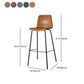 Low Back Footrest Counter Stool Bucket Modern Indoor Leather Bar Stool Clearhalo 'Bar Furniture' 'Bar Stools' 'bar_stools' 'furn' 'furn_bar_stools' 'furniture_bar_stools' 'Kitchen & Dining Furniture' 'kitchen&dining_furn' 'kitchen' 'kitchen_furn' Furniture' 4344937