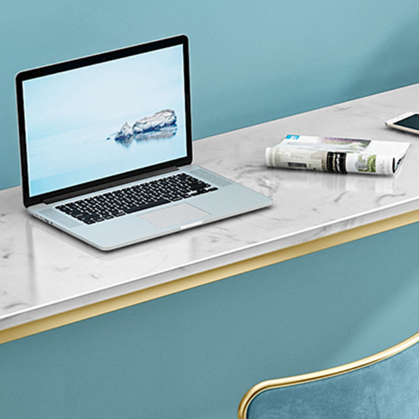 Gold Pub Height Dining Table Glam Rectangle Footrest Counter Wine Table, Only Table Clearhalo 'Bar Furniture' 'Bar Tables' 'bar_tables' 'furn' 'furn_bar_tables' 'Furniture' 'furniture_bar_tables' 'Kitchen & Dining Furniture' 'kitchen&dining_furn' 'kitchen' 4344945