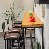 Modern Rectangle Wood Cocktail Bar Table Footrest Indoor Bar/Dinette Table Clearhalo 'Bar Furniture' 'Bar Tables' 'bar_tables' 'furn' 'furn_bar_tables' 'Furniture' 'furniture_bar_tables' 'Kitchen & Dining Furniture' 'kitchen&dining_furn' 'kitchen' 4344977