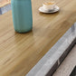 Natural and Black Modern Counter Table Trestle Footrest Bistro Bar Table Clearhalo 'Bar Furniture' 'Bar Tables' 'bar_tables' 'furn' 'furn_bar_tables' 'Furniture' 'furniture_bar_tables' 'Kitchen & Dining Furniture' 4344994