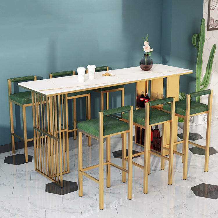 Modern Marble Storage Counter Height Table Modern Rectangle Bar Height Pub Table Clearhalo 'Bar Furniture' 'Bar Tables' 'bar_tables' 'furn' 'furn_bar_tables' 'Furniture' 'furniture_bar_tables' 'Kitchen & Dining Furniture' 'kitchen&dining_furn' 'kitchen' 4345073