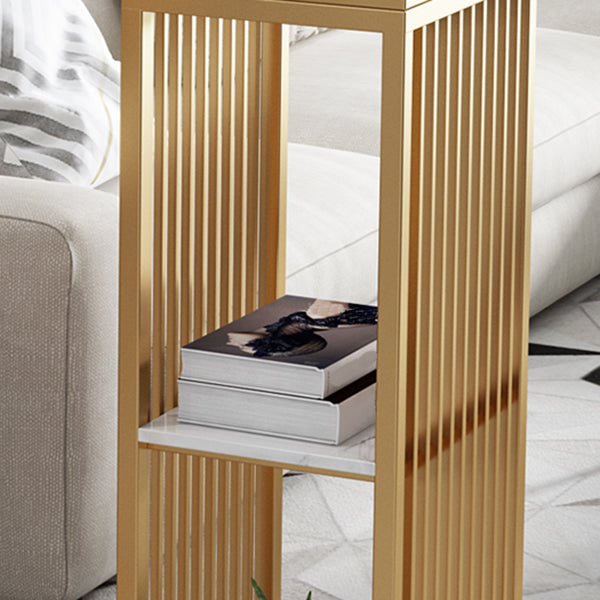 Modern Marble Bistro Bar Table Storage Rectangle Pub Height Dining Table Clearhalo 'Bar Furniture' 'Bar Tables' 'bar_tables' 'furn' 'furn_bar_tables' 'Furniture' 'furniture_bar_tables' 'Kitchen & Dining Furniture' 'kitchen&dining_furn' 'kitchen' 4345113