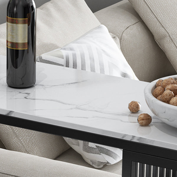 Modern Marble Bistro Bar Table Storage Rectangle Pub Height Dining Table Clearhalo 'Bar Furniture' 'Bar Tables' 'bar_tables' 'furn' 'furn_bar_tables' 'Furniture' 'furniture_bar_tables' 'Kitchen & Dining Furniture' 'kitchen&dining_furn' 'kitchen' 4345115