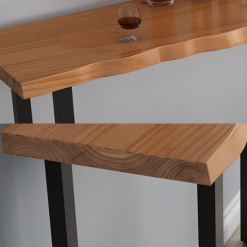 Solid Wood Brown Bar Height Pub Table Sled Modern Bar Height Cocktail Table Clearhalo 'Bar Furniture' 'Bar Tables' 'bar_tables' 'furn' 'furn_bar_tables' 'Furniture' 'furniture_bar_tables' 'Kitchen & Dining Furniture' 'kitchen&dining_furn' 'kitchen' 4345126