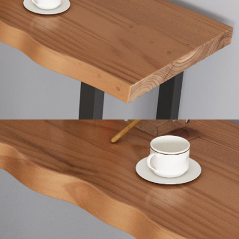 Solid Wood Brown Bar Height Pub Table Sled Modern Bar Height Cocktail Table Clearhalo 'Bar Furniture' 'Bar Tables' 'bar_tables' 'furn' 'furn_bar_tables' 'Furniture' 'furniture_bar_tables' 'Kitchen & Dining Furniture' 'kitchen&dining_furn' 'kitchen' 4345127