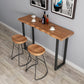 Solid Wood Brown Bar Height Pub Table Sled Modern Bar Height Cocktail Table Clearhalo 'Bar Furniture' 'Bar Tables' 'bar_tables' 'furn' 'furn_bar_tables' 'Furniture' 'furniture_bar_tables' 'Kitchen & Dining Furniture' 'kitchen&dining_furn' 'kitchen' 4345129