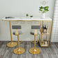 Double Pedestal Cocktail Bar Table Glam Storage Oval Counter-height Pub Table, Only Table Clearhalo 'Bar Furniture' 'Bar Tables' 'bar_tables' 'furn' 'furn_bar_tables' 'Furniture' 'furniture_bar_tables' 'Kitchen & Dining Furniture' 'kitchen&dining_furn' 'kitchen' 4345150