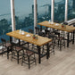 Cafe Modern Solid Wood Bistro Table Rectangle Footrest Trestle Pub Bar Table Clearhalo 'Bar Furniture' 'Bar Tables' 'bar_tables' 'furn' 'furn_bar_tables' 'Furniture' 'furniture_bar_tables' 'Kitchen & Dining Furniture' 'kitchen&dining_furn' 'kitchen' 4345165