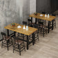 Cafe Modern Solid Wood Bistro Table Rectangle Footrest Trestle Pub Bar Table Clearhalo 'Bar Furniture' 'Bar Tables' 'bar_tables' 'furn' 'furn_bar_tables' 'Furniture' 'furniture_bar_tables' 'Kitchen & Dining Furniture' 'kitchen&dining_furn' 'kitchen' 4345166