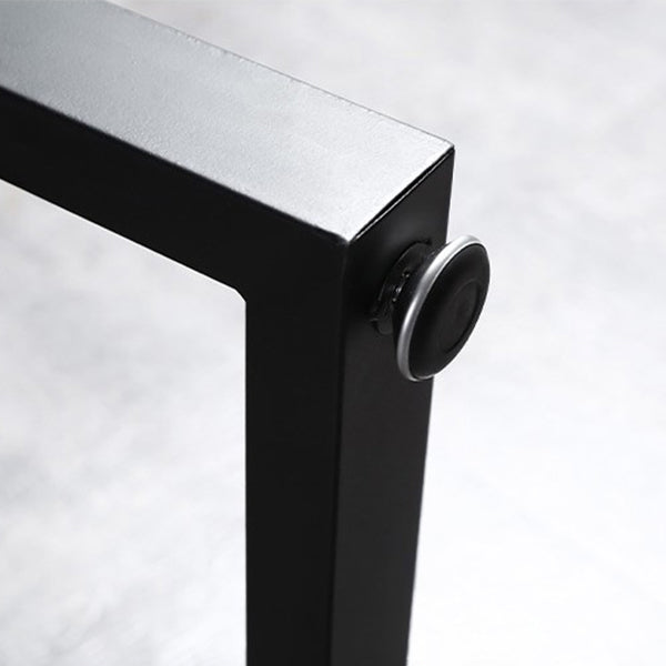 Modern Rectangle Footrest Event and Cocktail Table Black Slate Patio Bar Table Clearhalo 'Bar Furniture' 'Bar Tables' 'bar_tables' 'furn' 'furn_bar_tables' 'Furniture' 'furniture_bar_tables' 'Kitchen & Dining Furniture' 'kitchen&dining_furn' 'kitchen' 4345193