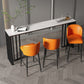 Double Pedestal Rectangle Hall/Pub Table Stone Modern Counter Height Table Clearhalo 'Bar Furniture' 'Bar Tables' 'bar_tables' 'furn' 'furn_bar_tables' 'Furniture' 'furniture_bar_tables' 'Kitchen & Dining Furniture' 'kitchen&dining_furn' 'kitchen' 4345249
