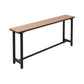 Modern Rectangle Outdoor Patio Bar Table Wood Natural Bistro Bar Height Cocktail Table Black Without Chairs Clearhalo 'Bar Furniture' 'Bar Tables' 'bar_tables' 'furn' 'furn_bar_tables' 'Furniture' 'furniture_bar_tables' 'Kitchen & Dining Furniture' 4345262