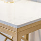 Modern Stone Double Pedestal Cocktail Bar Table Rectangle Storage Bistro Bar Desk Clearhalo 'Bar Furniture' 'Bar Tables' 'bar_tables' 'furn' 'furn_bar_tables' 'Furniture' 'furniture_bar_tables' 'Kitchen & Dining Furniture' 'kitchen&dining_furn' 'kitchen' 4345280