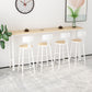 Modern Natural Bistro Bar Height Cocktail Table Rectangle Trestle Bistro Table 98.4"L x 15.7"W x 41.3"H Without Chairs Clearhalo 'Bar Furniture' 'Bar Tables' 'bar_tables' 'furn' 'furn_bar_tables' 'Furniture' 'furniture_bar_tables' 'Kitchen & Dining Furniture' 'kitchen&dining_furn' 'kitchen' 4345395