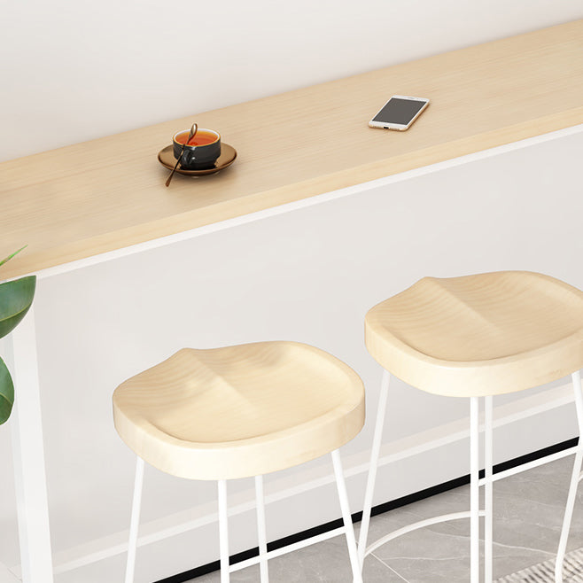 Modern Natural Bistro Bar Height Cocktail Table Rectangle Trestle Bistro Table Clearhalo 'Bar Furniture' 'Bar Tables' 'bar_tables' 'furn' 'furn_bar_tables' 'Furniture' 'furniture_bar_tables' 'Kitchen & Dining Furniture' 'kitchen&dining_furn' 'kitchen' 4345399
