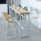Modern Rectangle Bar Table Wood Bar Height Table with Iron Base in White, Only Table Clearhalo 'Bar Furniture' 'Bar Tables' 'bar_tables' 'furn' 'furn_bar_tables' 'Furniture' 'furniture_bar_tables' 'Kitchen & Dining Furniture' 'kitchen&dining_furn' 'kitchen' 4345420